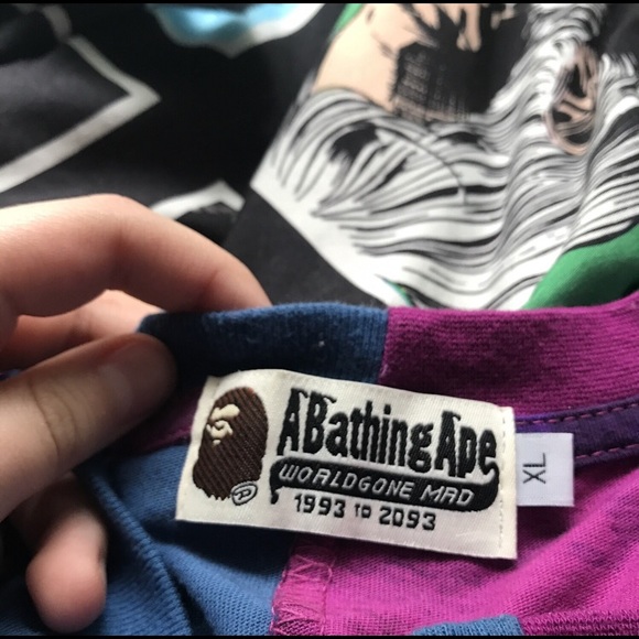 Bape Shirts Bape Half Blue Half Purple Camo Tee Poshmark Bape Shirts Bape Half Blue Half Purple Camo Tee Poshmark